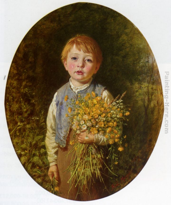 The Flower Gatherer painting - Frederick Morgan The Flower Gatherer art painting